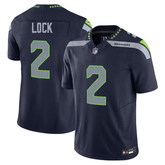Mens or Youths Choose Drew Lock Navy Stitched Jersey Vapor